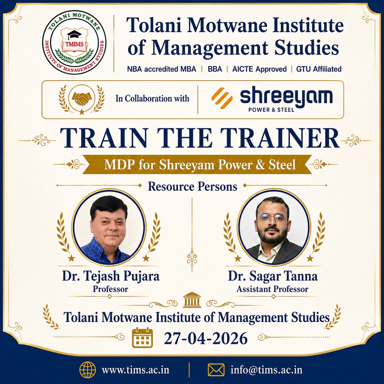 Train the Trainer Using AI MDP for Shreeyam Power and Steel, 27 April 2026